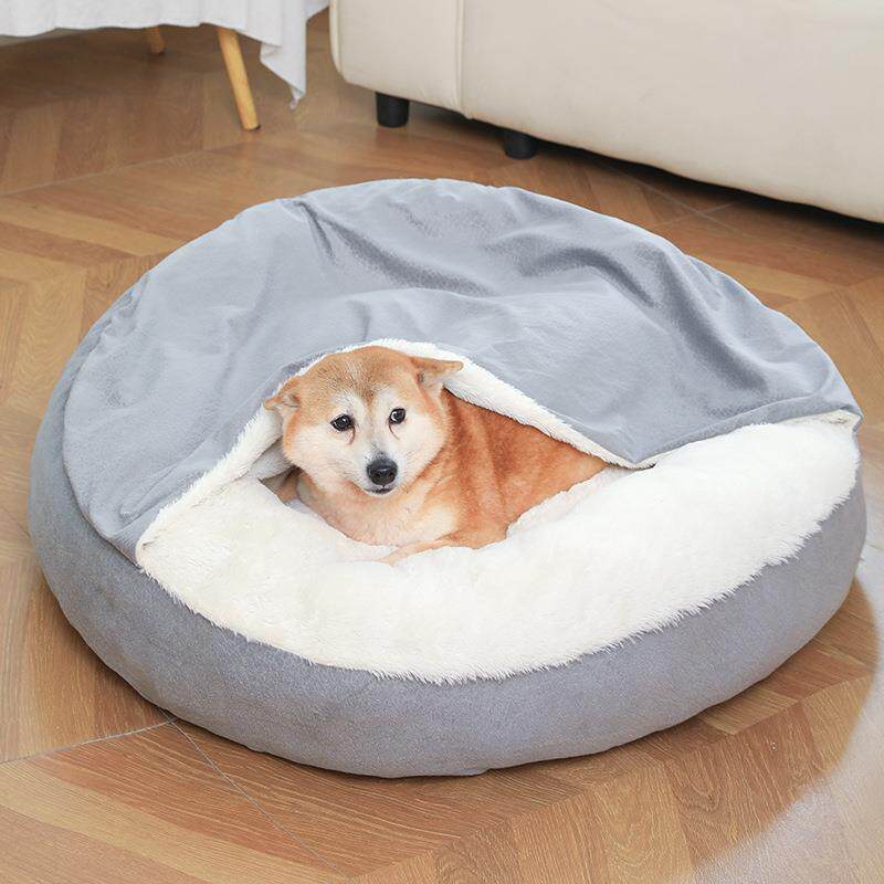 Cozy 2-in-1 Plush Pet Bed with Built-In Blanket