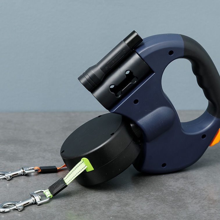 Dual Retractable Pet Leash for Walking Two Dogs