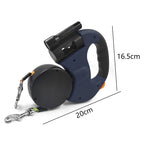 Dual Retractable Pet Leash for Walking Two Dogs