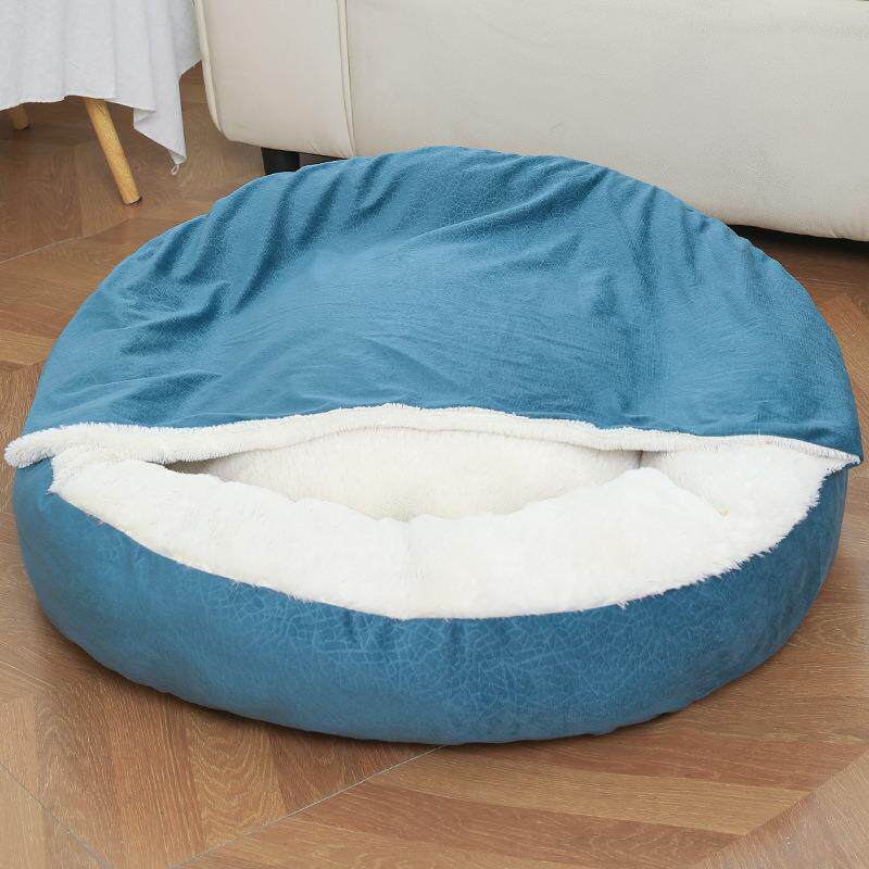 Cozy 2-in-1 Plush Pet Bed with Built-In Blanket