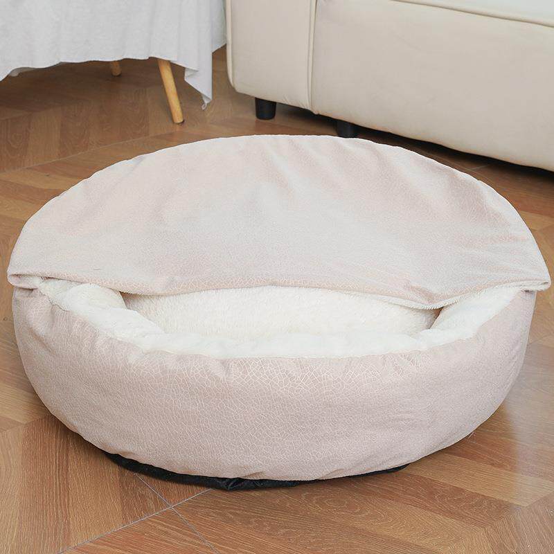Cozy 2-in-1 Plush Pet Bed with Built-In Blanket